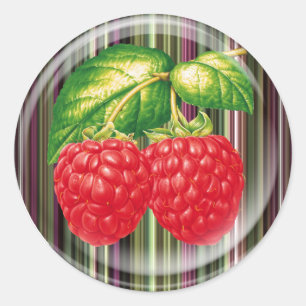 Raspberry Classic Round Sticker