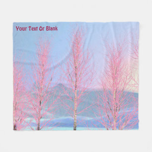 Raspberry Creme Birch Fleece Blanket