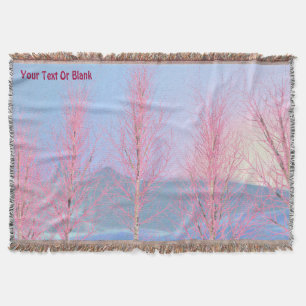Raspberry Creme Birch Throw Blanket