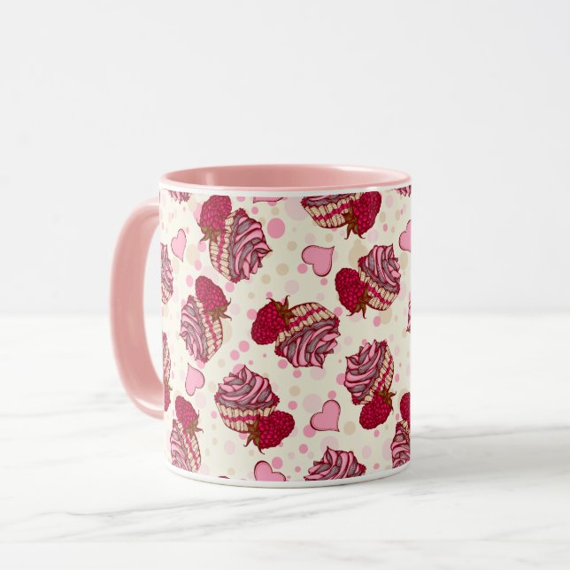 Raspberry Cupcakes Mug (Front Left)