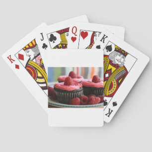 Raspberry Cupcakes Playing Cards