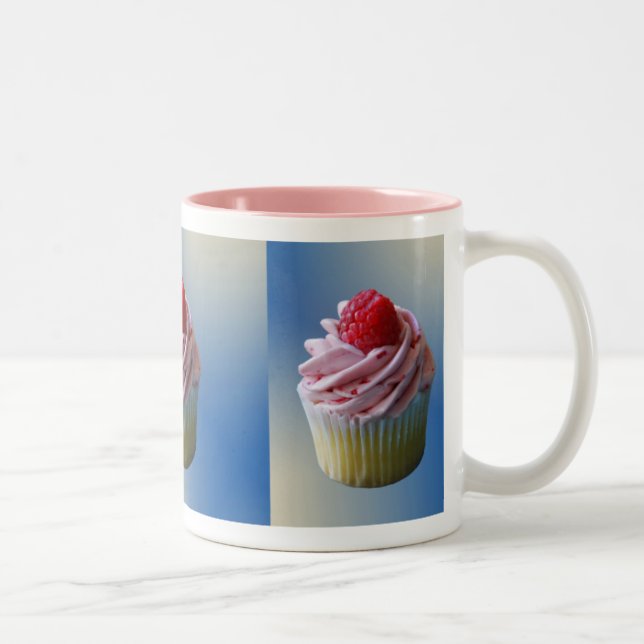 Raspberry Cupcakes Two-Tone Coffee Mug (Right)
