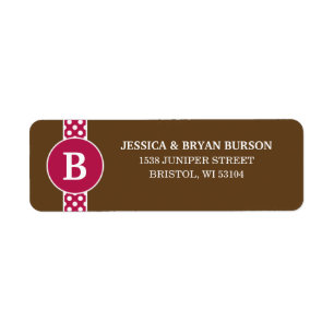 Raspberry Dainty Dots Custom Monogrammed Family