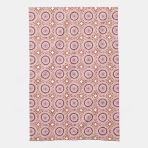 Raspberry Diamonds Tea Towel