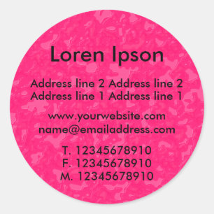Raspberry Essence Business / Profile Classic Round Sticker
