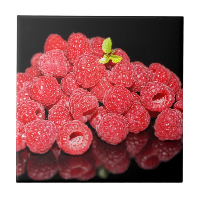 raspberry, food, fruit, berry, ripe, fresh, tile (Front)