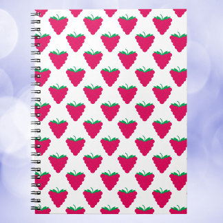 Raspberry Fruit Berry Pattern Notebook