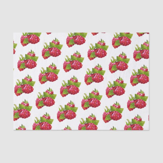 Raspberry Fruit Canning Tissue Paper (Front)