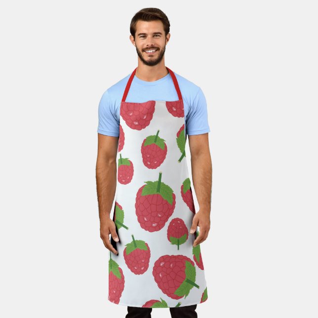 Raspberry Fruit Design Apron (Worn)