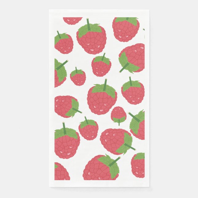 Raspberry Fruit Design Napkin (Front)