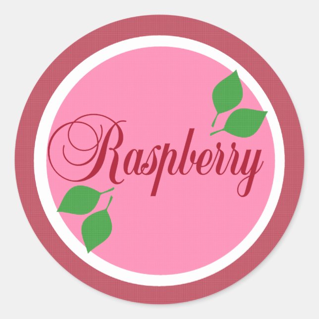 Raspberry Fruit Label Sticker (Front)