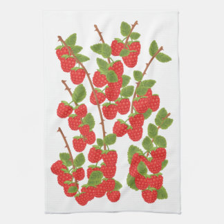 Raspberry fruit tea towel
