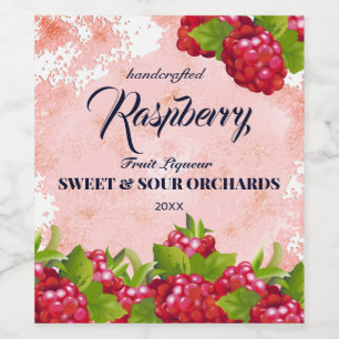 Raspberry Fruit Wine Label