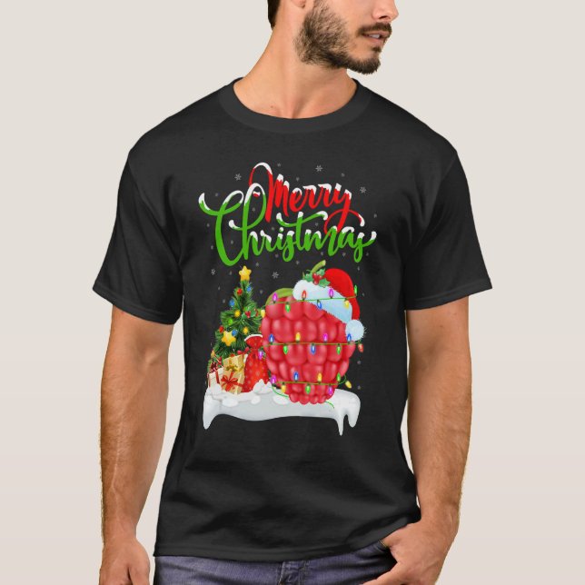 Raspberry Fruit   Xmas Decorations Raspberry Chris T-Shirt (Front)