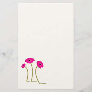 Raspberry Gerber Daisy Stationery