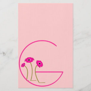 Raspberry Gerber Daisy Stationery