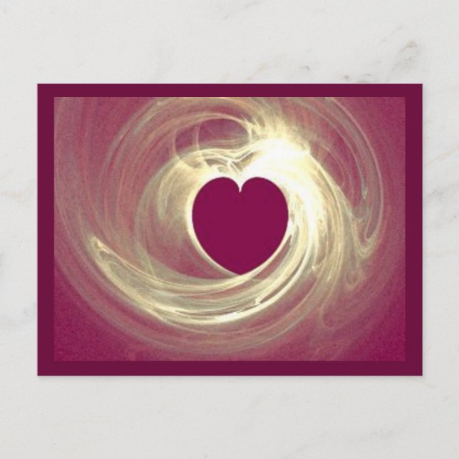 Raspberry Heart Postcard (Front)