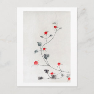 Raspberry, Hokusai, Ukiyo-e Postcard