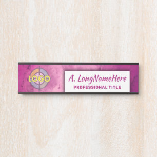 Raspberry Hot Pink Professional Creative Office Door Sign