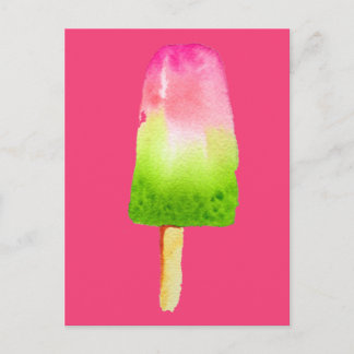 Raspberry ice-block pop art popsicle Summer Postcard