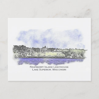 Raspberry Island Lighthouse 2024 Postcard