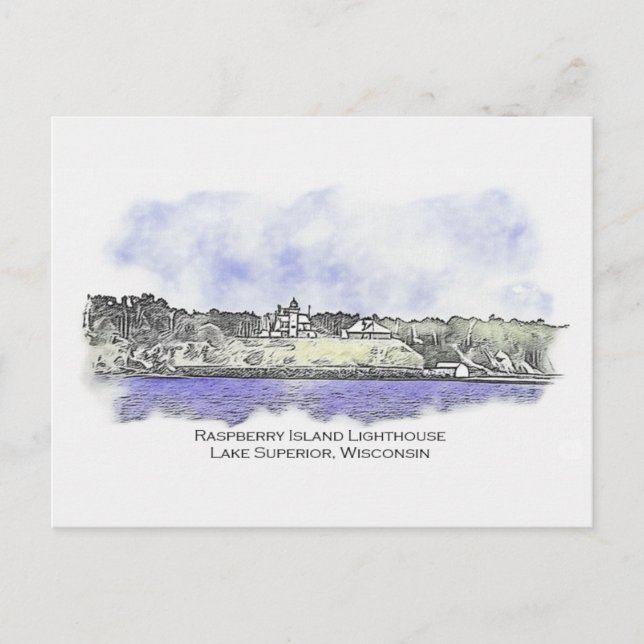 Raspberry Island Lighthouse 2024 Postcard (Front)