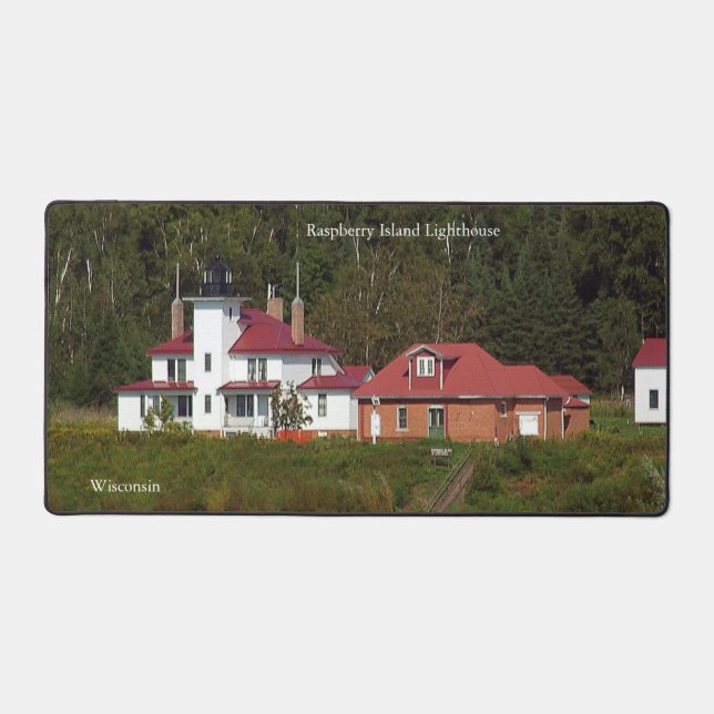 Raspberry Island Lighthouse desk mat (Front)