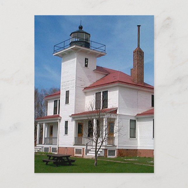 Raspberry Island Lighthouse (in Colour) Postcard (Front)