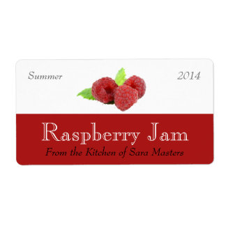 Raspberry Jam Canning Labels