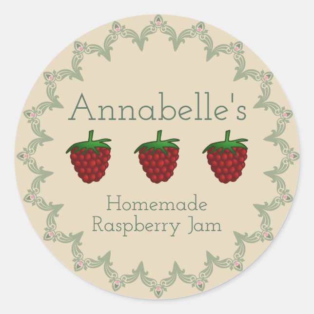 Raspberry Jam Classic Round Sticker (Front)