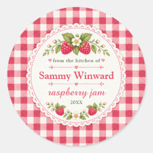 Raspberry Jam Homemade Gift Label