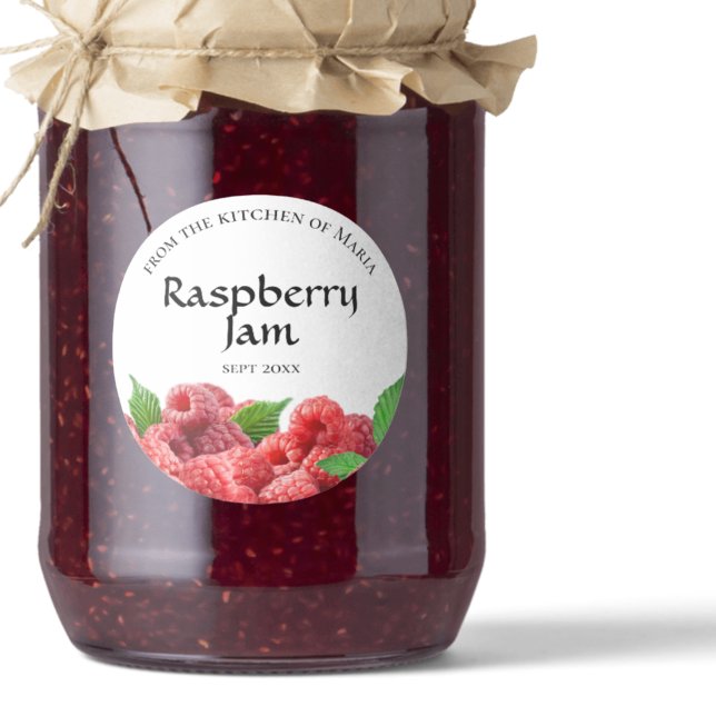 Raspberry Jam Homemade Preserve Classic Round Sticker (Creator Uploaded)