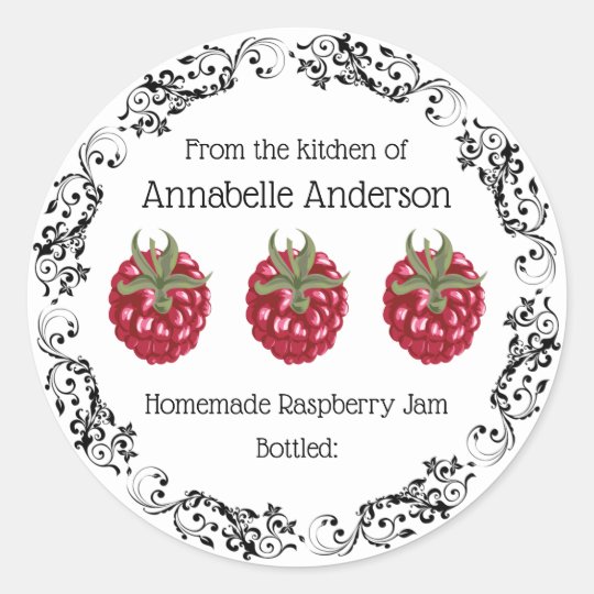 Raspberry Jam Label Personalize Uk 