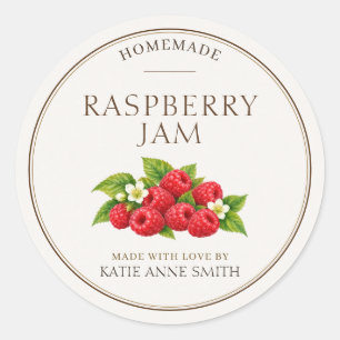 Raspberry Jam Personalised Jar Labels
