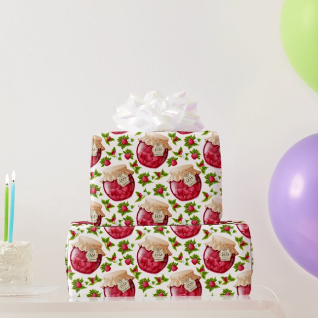 Raspberry Jam Wrapping Paper (Party Gifts)