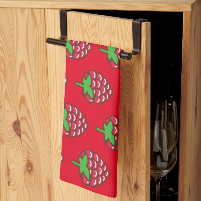 Raspberry Kitchen Towel (Thirds Fold)