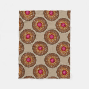 Raspberry Linzer Torte Homemade Cookies Bakery Fleece Blanket