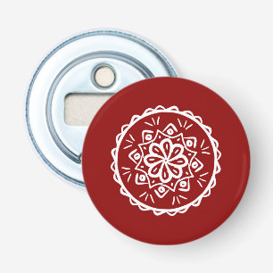 Raspberry Mandala Bottle Opener