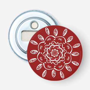 Raspberry Mandala Bottle Opener