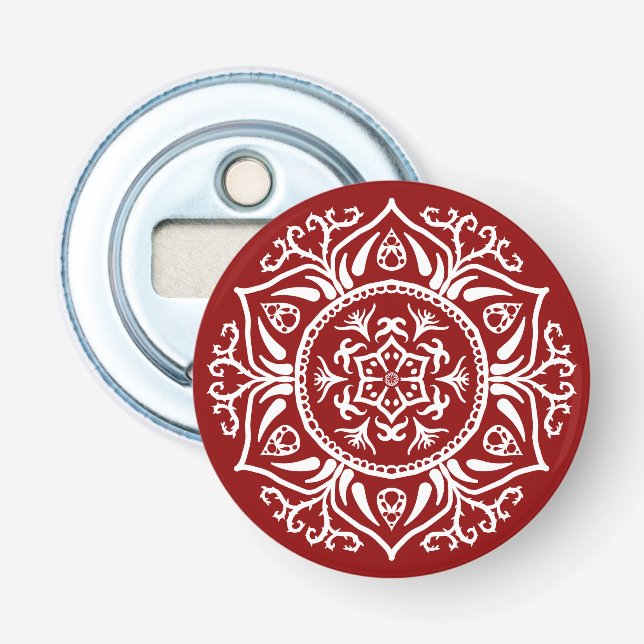 Raspberry Mandala Bottle Opener (Front)