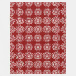 Raspberry Mandala Fleece Blanket