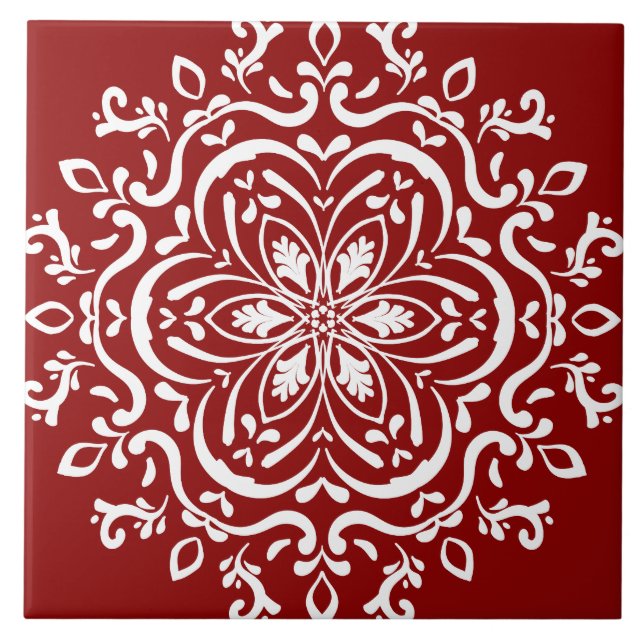 Raspberry Mandala Tile (Front)