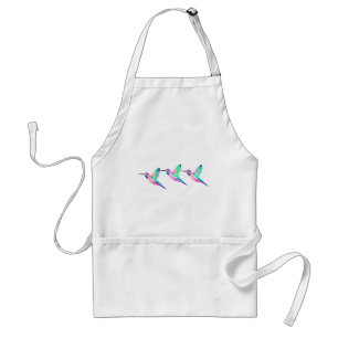 Raspberry Mint Sorbet Hummingbirds Standard Apron