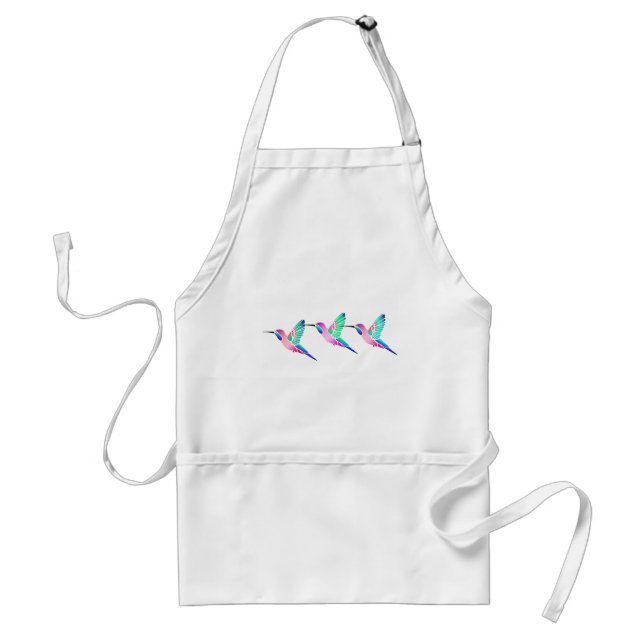 Raspberry Mint Sorbet Hummingbirds Standard Apron (Front)