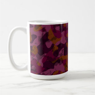 Raspberry, Mulberry, marron and nutmeg camo  Coffee Mug