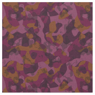 Raspberry, Mulberry, marron and nutmeg camo  Fabric