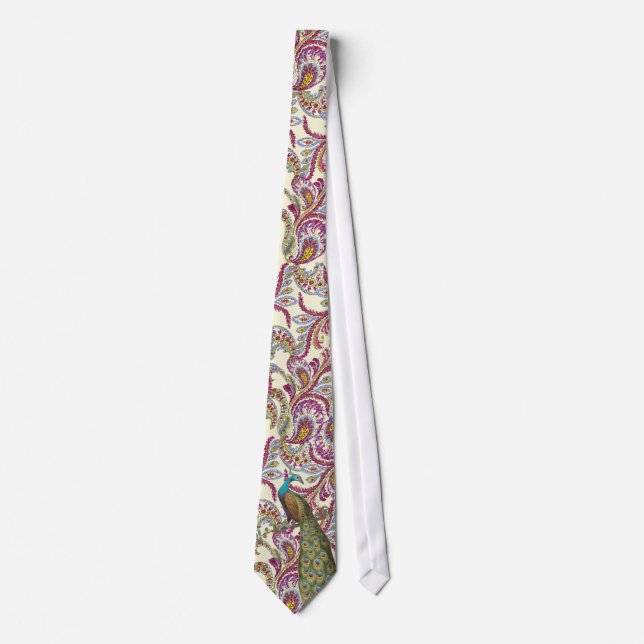 Raspberry Paisley Tie (Front)