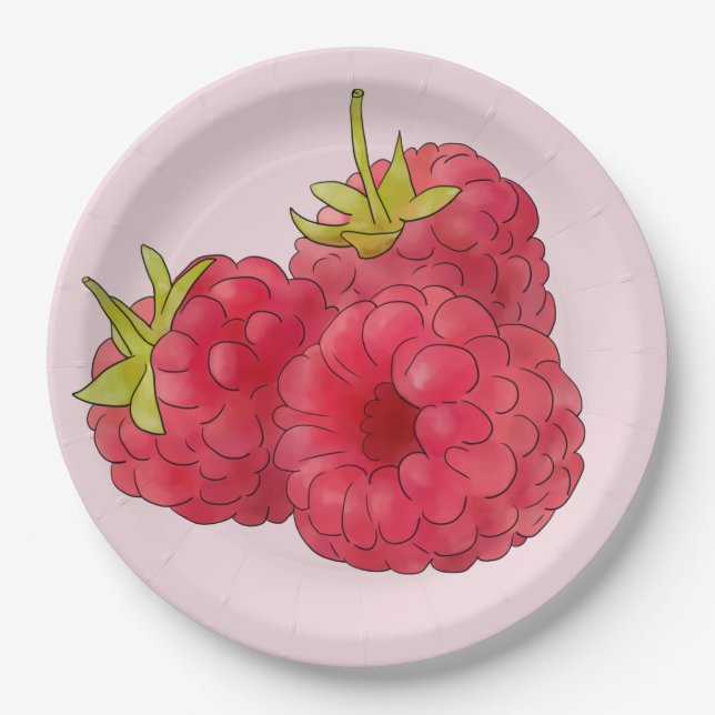 raspberry paper plate (Front)