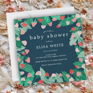 Raspberry Patch Cute Colourful CUSTOM BABY SHOWER Invitation