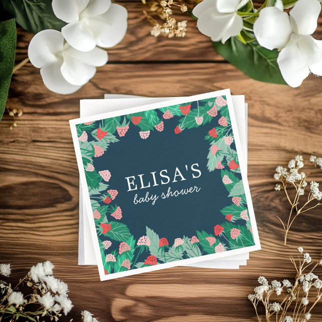 Raspberry Patch Cute Colourful CUSTOM BABY SHOWER Napkin (Raspberry Patch Cute Colorful CUSTOM BABY SHOWER Napkins
)